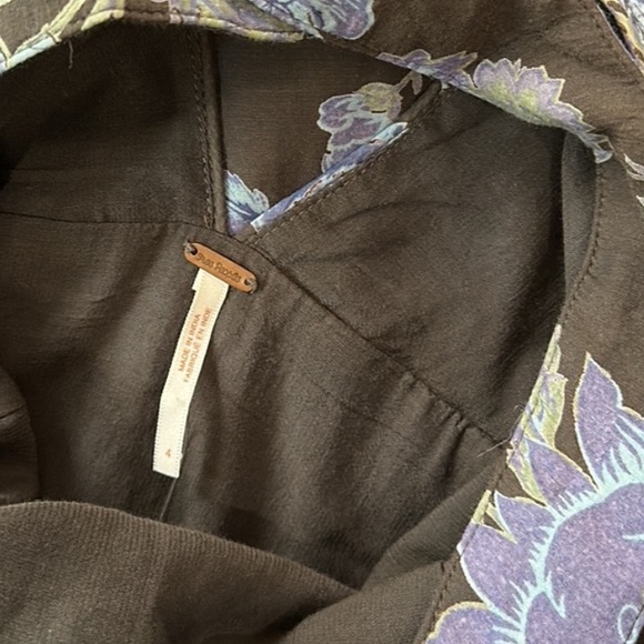 Free People Floral Bohemian Melrose Maxi Dress Night Combo Size 4 - Picture 6 of 7